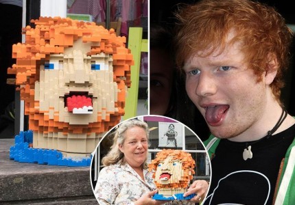 Ο Ed Sheeran έφτιαξε ομοίωμα του κεφαλιού του από... lego! (photos)