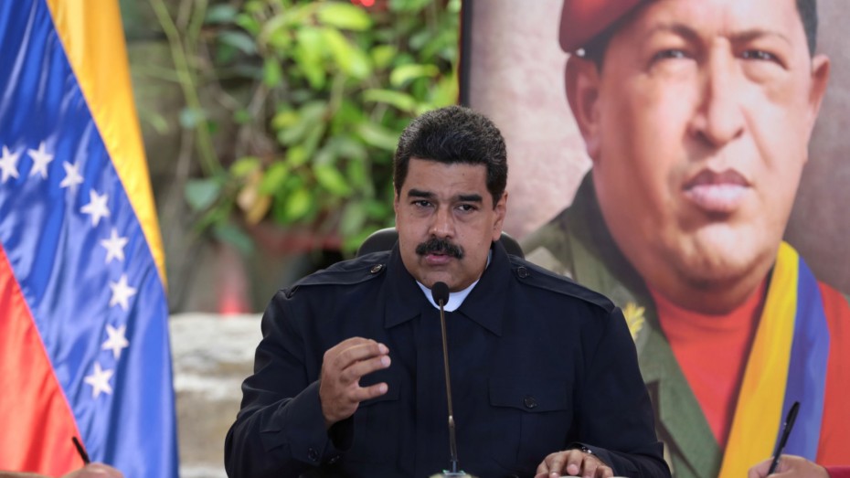 Venezuela's President Nicolas Maduro speaks during a meeting with ministers in Caracas