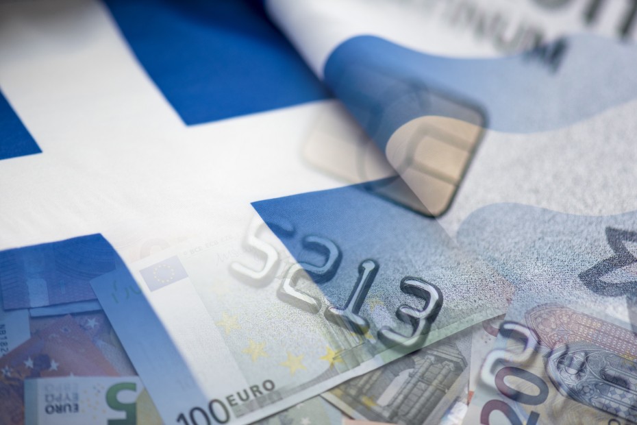 Greek flag, Credit Card and Euro money, concept picture, background, texture