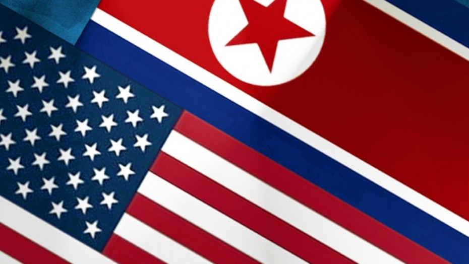 north-korea-usa-flags