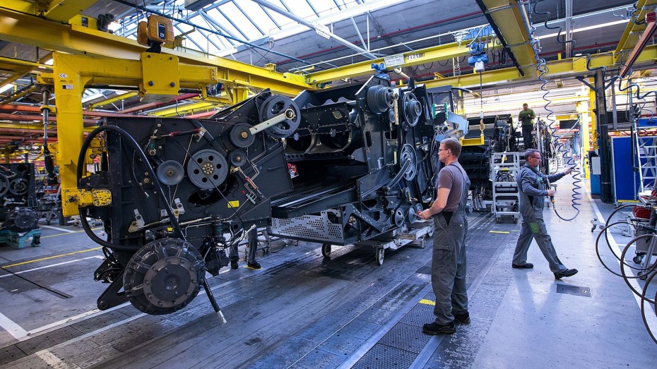 Combine Harvester Manufacturing Inside A Claas KGaA Factory