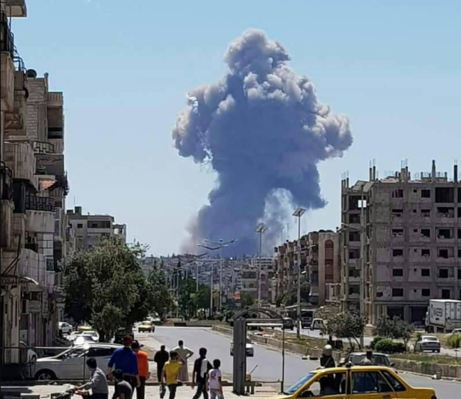 Μεγάλες εκρήξεις σε αεροδρόμιο στη Χάμα της Συρίας