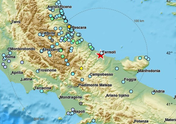 Σεισμός 5,7 Ρίχτερ στην κεντρική Ιταλία