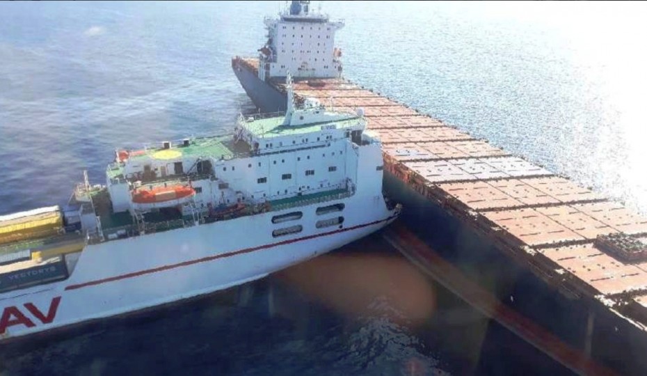 Μεγάλη διαρροή καυσίμων μετά τη σύγκρουση πλοίων ανοιχτά της Κορσικής