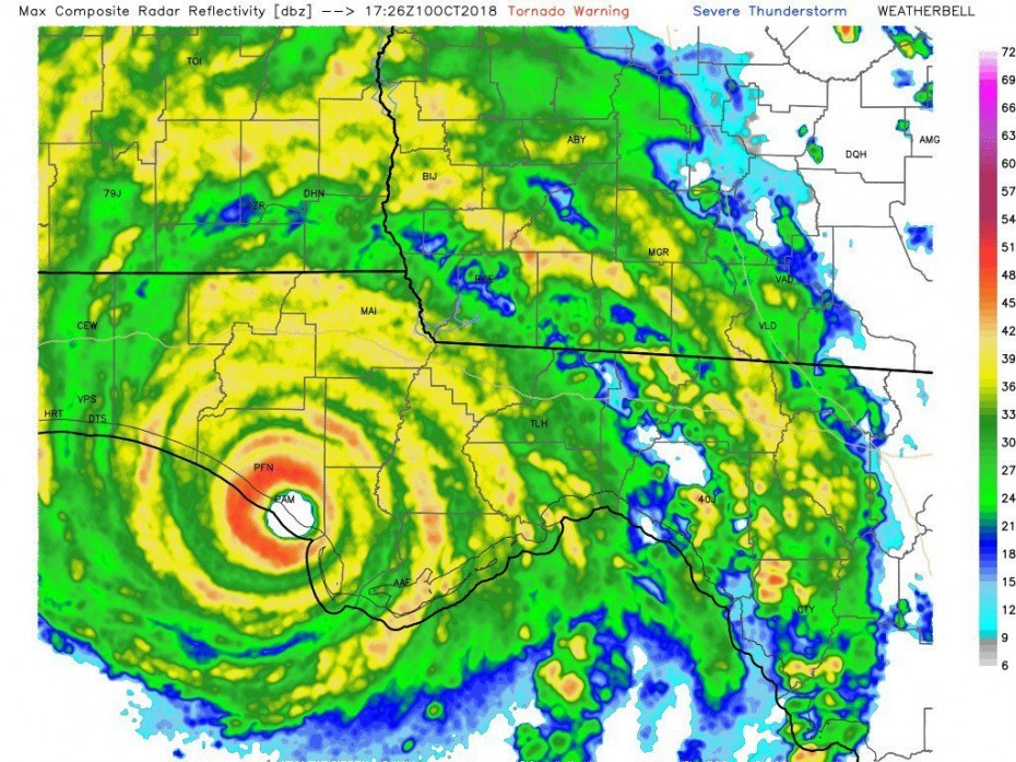 «Προσγειώθηκε» στη Φλόριντα ο κυκλώνας Μάικλ