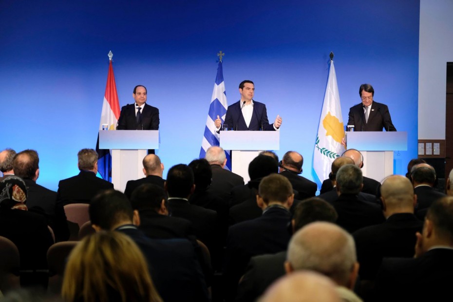 Ο Τσίπρας τόνισε τα ενεργειακά ζητήματα στην τριμερή με Κύπρο και Αίγυπτο