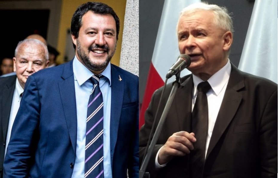 «Ψήνεται» νέα αντιευρωπαϊκή συμμαχία από τους δεξιούς Σαλβίνι και Κατσίνσκι