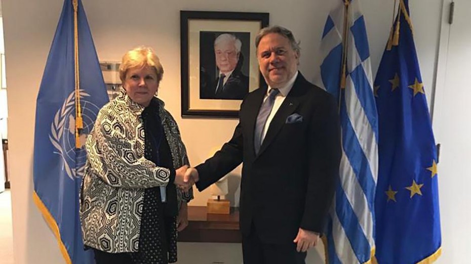Συνάντηση Κατρούγκαλου με την απεσταλμένη του ΟΗΕ για το Κυπριακό