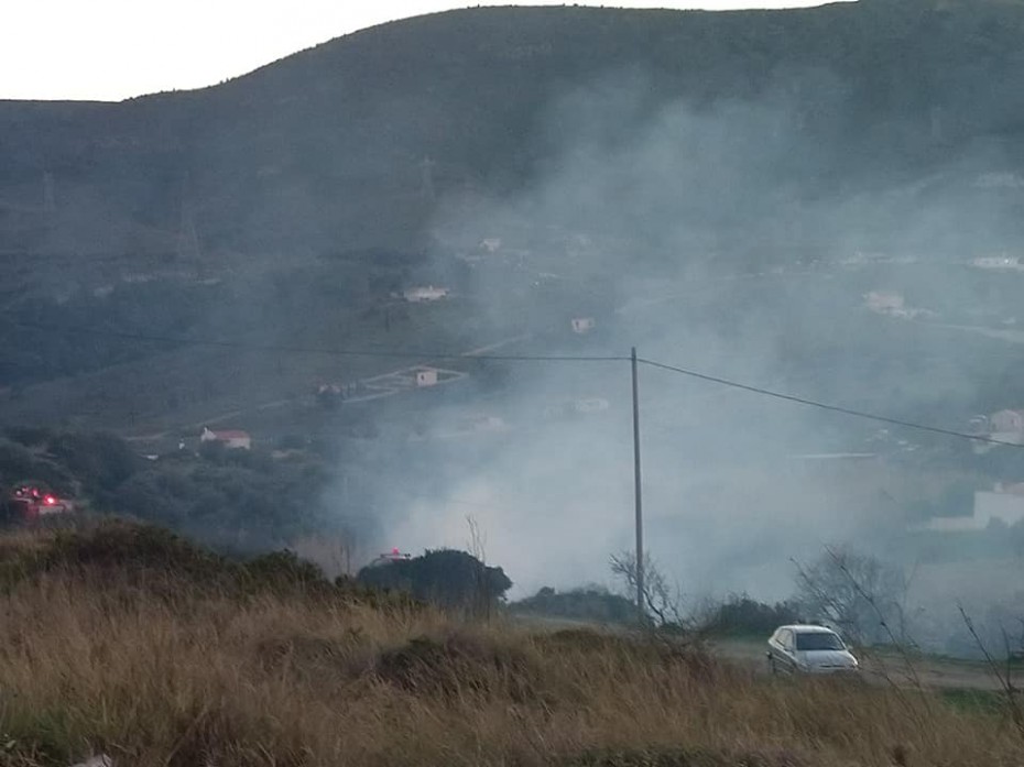 Παραμένει σε εξέλιξη η πυρκαγιά στα Τρίκαλα
