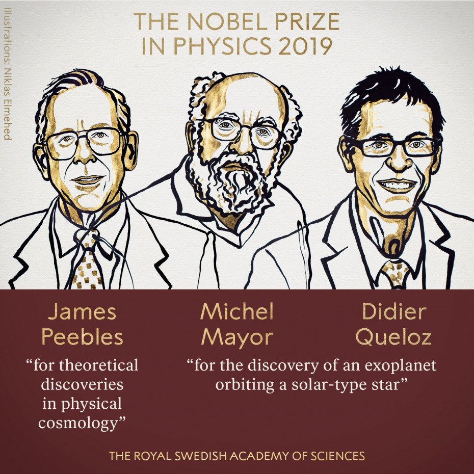 Σε 3 επιστήμονες το Νόμπελ Φυσικής του 2019