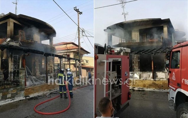 Καταστράφηκε κατάστημα από φωτιά στη Χαλκιδική