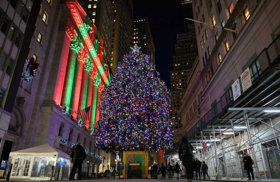 Αναιμικές κινήσεις στη Wall Street πριν από τα Χριστούγεννα