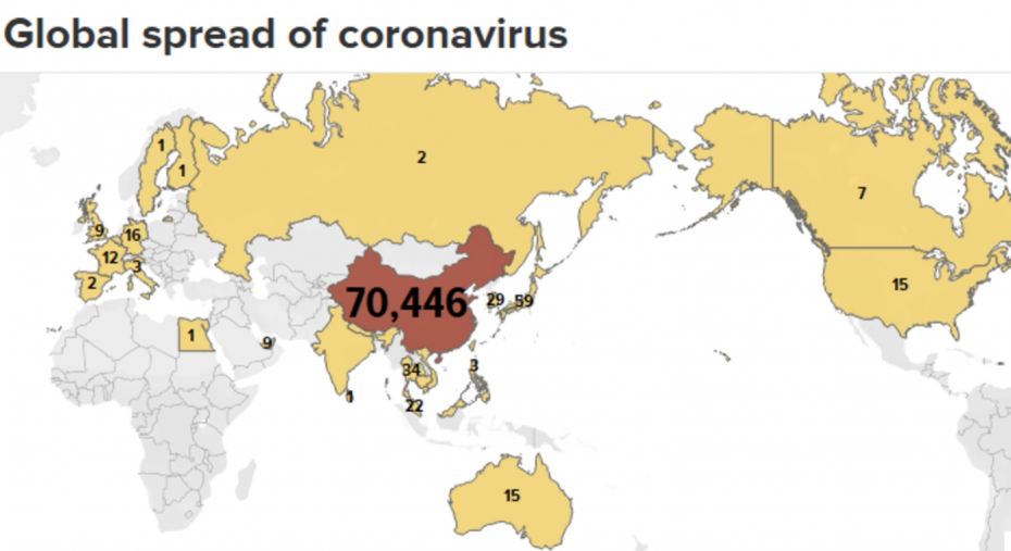 Ξεπέρασαν τα 70.000 τα κρούσματα του κοροναϊού Covid-19