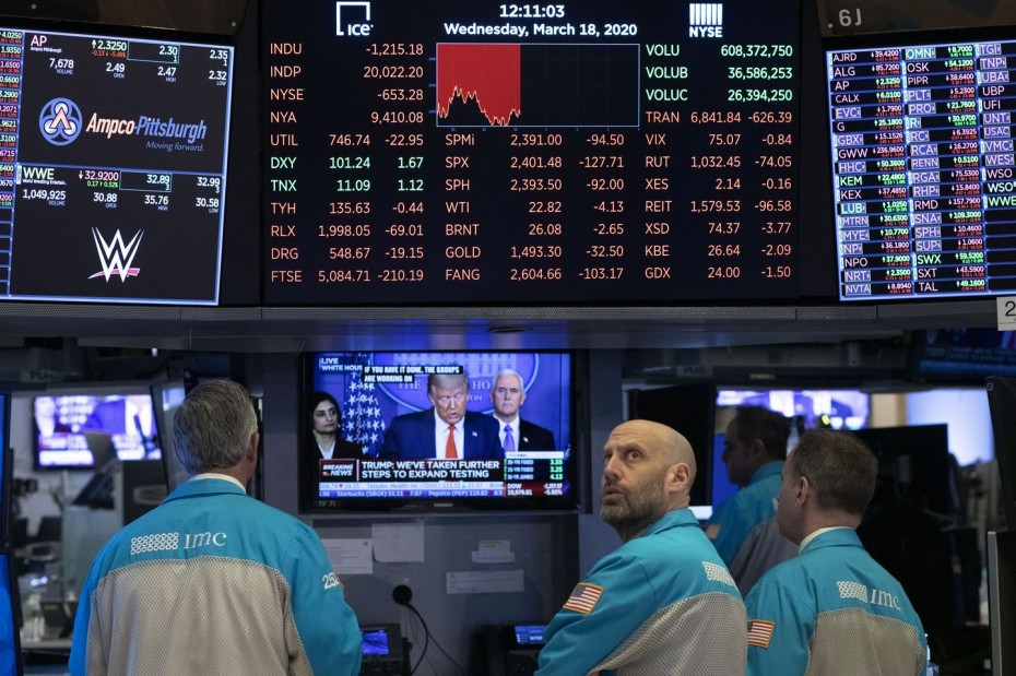 Ισχυρή άνοδος στη Wall Street, αναμένοντας τον Τραμπ για τον κοροναϊό