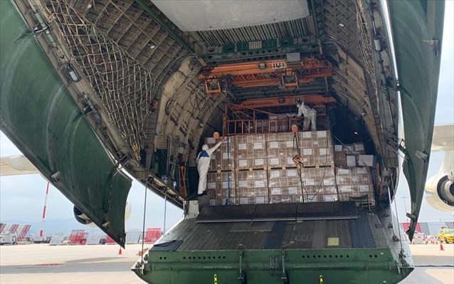 Νέο φορτίο 80 τόνων υγειονομικού υλικού από Κίνα έφτασε στην Ελλάδα