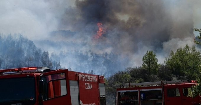 Πυρκαγιά σε δασική έκταση στο Κολιάκι της Επιδαύρου