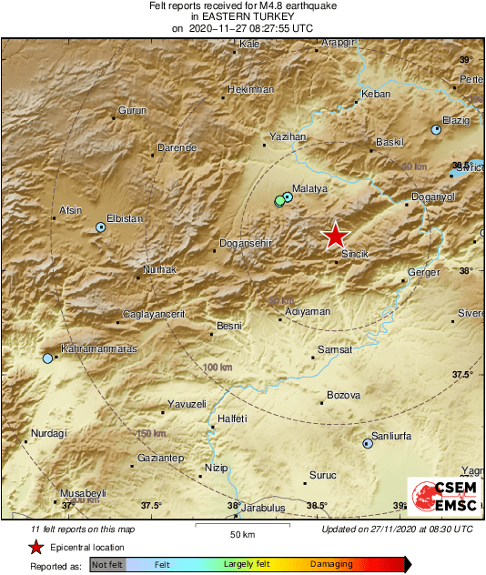 Σεισμός 6,4 Ρίχτερ στην ανατολική Τουρκία