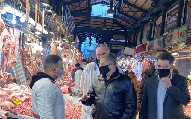 Επίσκεψη Πατούλη στη Βαρβάκειο αγορά εν όψει Χριστουγέννων