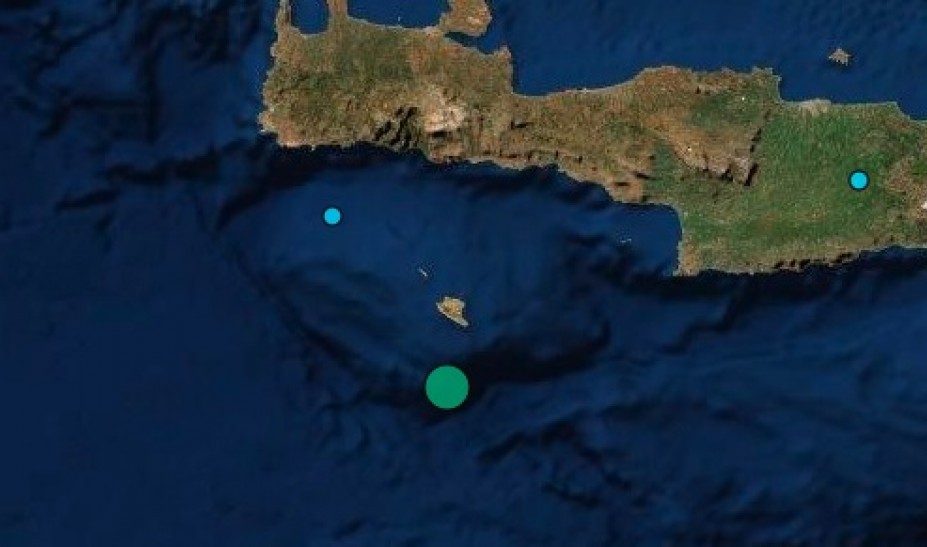 Σεισμός 4,8 Ρίχτερ στα νότια της Κρήτης