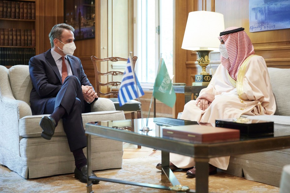 Κ.Μητσοτάκης: Συνάντηση με τον υπουργό Πολιτισμού της Σαουδικής Αραβίας	