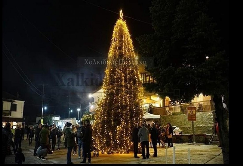 Χαλκιδική: Με τη φωταγώγηση του 8μετρου ελάτου στις 7/11 ξεκινά η περίοδος των Χριστουγέννων 