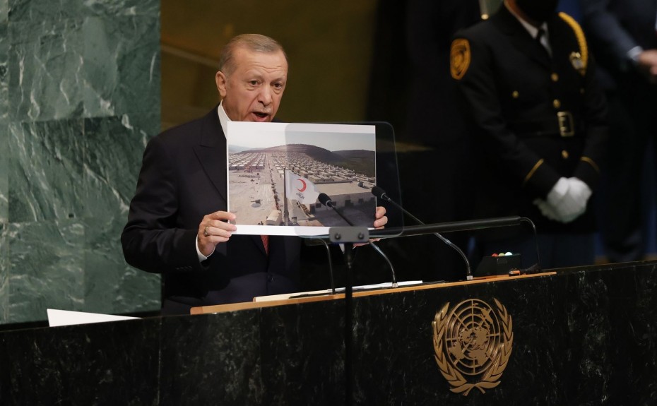 Ακραίο ανθελληνικό παραλήρημα Ερντογάν από τον ΟΗΕ